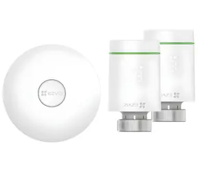 Ezviz CS-T55/A3-A / Sada termostatických hlavic / Zigbee 3.0 / Wi-Fi brána A3 / 2x hlavice T55