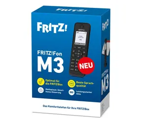 FRITZ!Fon M3 černá / DECT telefon / 1.8" displej / HD telefonie / záznamník