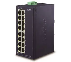 Planet ISW-1600T / Switch průmyslový / 16x 10/100 / DIN / IP30 / -40 až 75 °C / 12-48V DC