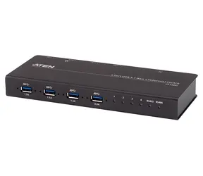 ATEN Industrial USB 3.1 Gen1 switch 4-Port / USB switch / 4x USB-A / kov / 0-50 °C / černá