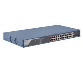Hikvision DS-3E1326P-EI(B) / Switch / 24x 100 Mbps PoE+ / 2x Gb Combo uplink / 370 W Super PoE