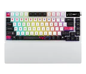 ASUS ROG Azoth X bílá, CH layout / Klávesnice / 75% / Hot-swap / OLED displej / Tri-Mode