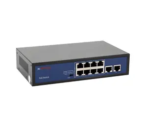 CP PLUS PoE switch 8-portový / Switch / 8x 10/100 Mbps PoE / 2x 10/100 Mbps Uplink