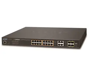 Planet GS-4210-16P4C / Switch / L2 / 20x 1Gb / 4x 1Gb SFP / 16x PoE 802.3at / 220W