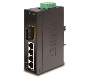 Planet ISW-511 / Switch průmyslový / 4x 10/100 RJ-45 / 1x 100FX MM 2km / DIN lišta / IP30