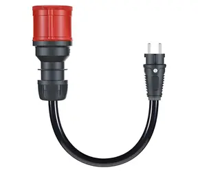 go-e adaptérový kabel CH-04-02 černý / Adaptérový kabel / CEE32 3f 32A na CEE7/7 zásuvku / pro Gemini flex 22kW / 30 cm