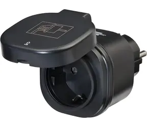 Brennenstuhl WA 3600 XS03 černá / Chytrá zásuvka / WiFi / IP44 / 16 A / Alexa, Google Home