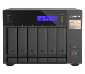 QNAP QVP-63B černá / NVR / 8 kanálů / 6x 3,5" / Intel Core i3 / 16GB DDR4