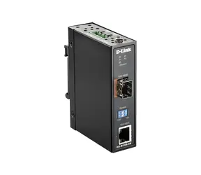 D-Link DIS-M100G-SW / Průmyslový media konvertor / RJ-45 na SFP / Gigabit / DIN lišta