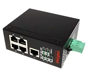 Roline Průmyslový switch 5-port / Switch / 5x 10/100 Mbit / DIN lišta