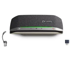 Poly Sync 20+ černá / Konferenční reproduktor / Bluetooth 5.1 / dotykové ovládání / USB-C