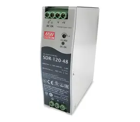 Allied Telesis DIN lištový napájecí zdroj 48V 120W / Napájecí zdroj / DIN lišta / Kovové pouzdro / -25 až 70 °C