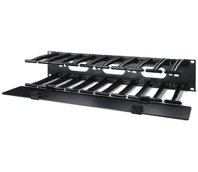 APC Panel pro správu kabelů 2U / Panel pro správu kabelů / Černá / Prsty nahoře i dole / 483 mm