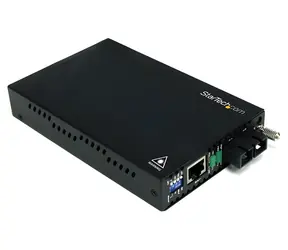 StarTech SM Fiber-Ethernet mediakonvertor SC černá / Mediakonvertor / SC konektor / 200 Mbit/s / RJ-45