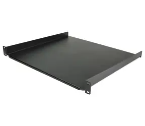 StarTech Rack polička 1U / Polička do racku / Ocel / Černá / Nosnost 20 kg / 441 × 401 mm