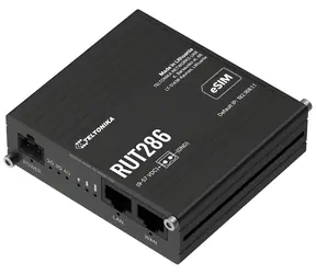 Teltonika RUT286 / Průmyslový router / LTE / Wi-Fi 4 / 1x LAN / 1x WAN / RS232/RS485 / Dual SIM & eSIM