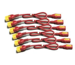 APC Power Cord Kit C13-C14 červený / Napájecí kabel / Locking / 1,2 m / 6 ks v balení