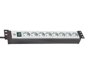 Brennenstuhl Premium Line 19" napájecí lišta černo-šedá / Napájecí lišta / 8x zásuvka / IEC C14 / 3 m / 1,5U