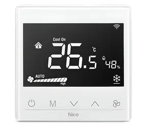 Fibaro Nice Fan2-Control bílá / Termostat / Z-Wave / Wi-Fi / 86x86 mm