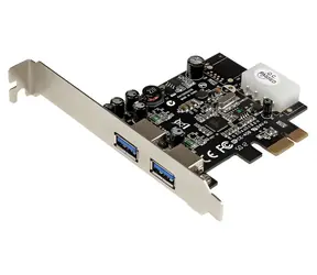 StarTech PCIe karta 2x USB 3.0 UASP / PCIe karta / USB 3.2 Gen 1 / UASP podpora / čipset NEC/Renesas