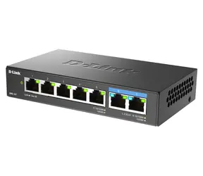 D-Link DMS-107 / Switch / 5x 10/100/1000 + 2x 2,5GBase-T / neřízený / stolní i nástěnná montáž