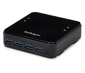 StarTech 4X4 USB 3.0 Sharing Switch černá / Sdílecí přepínač USB / 4x USB-A / 5 Gbit/s / plast