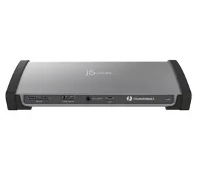 j5create 8K Thunderbolt 4 dokovací stanice šedá / Dokovací stanice / 3x Thunderbolt 4 / 3x USB-A 3.2 Gen2 / RJ-45