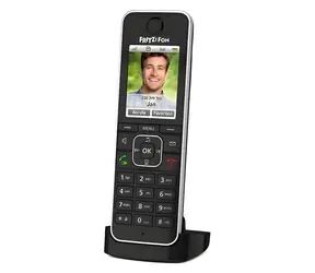 FRITZ!Fon C6 černá / DECT telefon / barevný displej / handsfree / záznamník