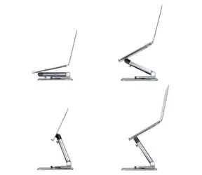StarTech Teleskopický stojan na notebook stříbrný / Stojan na notebook / Otočná základna 360° / Hliník / Nosnost 5 kg