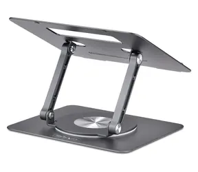 StarTech Otočný stojan na notebook stříbrná / Stojan na notebook / 360° otočná základna / hliník / nosnost 5 kg
