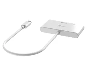 J5Create USB-C na HDMI adaptér bílá / Adaptér / 4K 144Hz / USB 3.2 Gen2 / Power Delivery 100W / 0,2 m