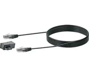Schwaiger RJ45-TAE/F černá / Telefonní kabel / RJ45 – RJ45/TAE-F / 3 m