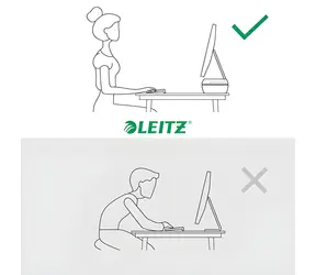 Leitz Ergo tmavě šedá / Stojan pod monitor / Výškově nastavitelný / do 27"