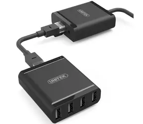 Unitek Prodlužovač USB po UTP / Síťový adaptér / USB / RJ45 / až 4 zařízení
