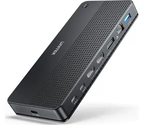Unitek KVM přepínač 2-Port Dual Display 4K / KVM přepínač / 2 počítače / 2 monitory / USB Hub