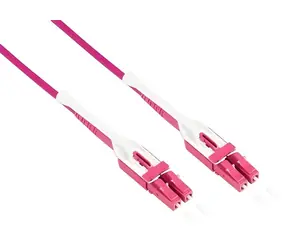 Good Connections LWL Duplex 50/125µm 1m fialová / Optický patch kabel / LC/LC UNIBOOT / OM4 / LSZH