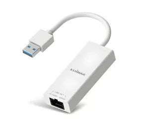 Edimax EU-4306 V2 bílá / Síťový adaptér / USB-A 3.2 / RJ45 10/100/1000 Mbps / PoE