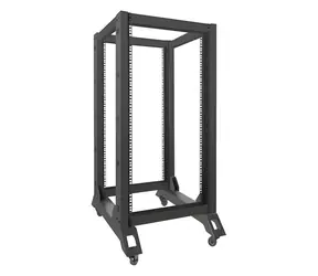 Lanberg Open Rack 22U černá / Stojanový rozvaděč / 19" / 600×800 mm / nosnost 600 kg