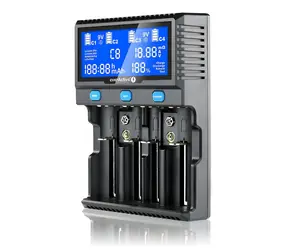 EverActive UC-4200 černá / Nabíječka pro Ni-MH a Li-ion baterie / AA / AAA / LCD displej / 4 baterie