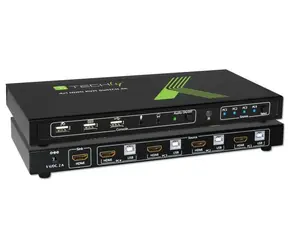 Intellinet KVM přepínač HDMI 4:1 černá / KVM přepínač / 4K 60Hz / 3x USB 2.0 / dálkové ovládání