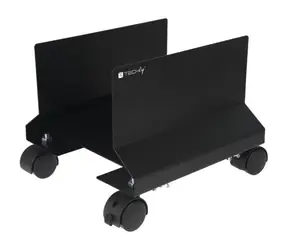 Techly ICA-CS-34 černá / Multimediální vozík / kovový / nosnost 25 kg / na kolečkách