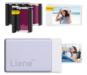 Liene Pearl N200 Pro fialová / Přenosná fototiskárna / 2x3" / Bluetooth 5.2 / 300 dpi / USB-C
