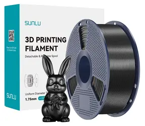 Sunlu PLA+ Silk černá / Filament / PLA+ / hedvábný lesk / 1 kg