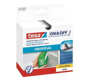 Tesa ON&OFF černá / Suchý zip / 20 mm / 2,5 m / samolepicí