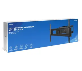 Savio UTV-04 černá / Držák na TV / 37-86" / VESA do 600x400 / nosnost 60 kg / náklon 5-15°