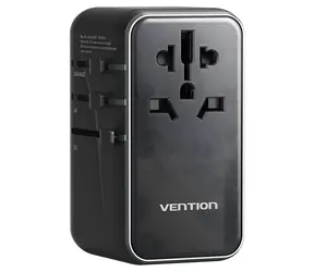 Vention 100W černá / Nabíjecí adaptér / 3x USB-C / 1x USB-A / max. 3 A