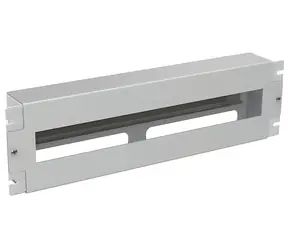 Solarix RAIL-3U-DIN / Instalační panel / 3U / DIN lišta / 19" / RAL 7035