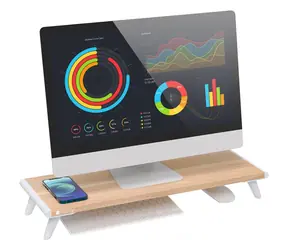 Techly ICA-MS 389 bílá / Stojan pod monitor / 545x210x80 mm / ABS, MDF / nožičky