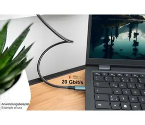 Good Connections USB4 Gen 2x2 1 m šedá / Kabel / USB-C - USB-C / 100 W / 20 Gbit/s / 8K 30Hz