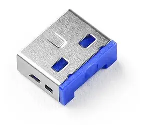 SmartKeeper Basic UL03PKDB tmavě modrá / Blokátor portů / USB-A / s klíčem / 6 ks